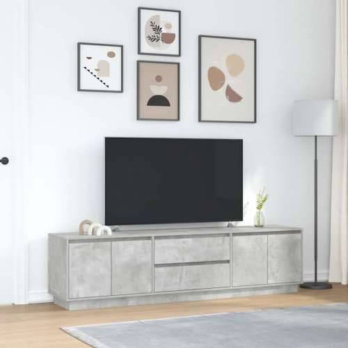 TV ormarić s LED svjetlima siva boja betona 193,5x41x50 cm - Beton siva 1 193.5 cm Cijena