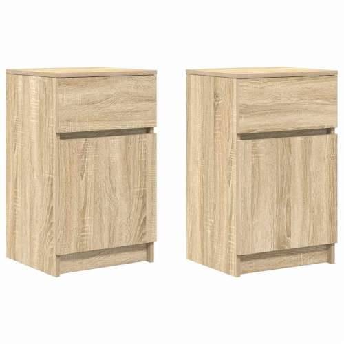 Noćni ormarići 2 kom boja hrasta 39x35x65 cm konstruirano drvo - sonoma hrast 2 Cijena
