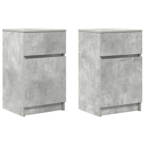 Noćni ormarići 2 kom beton sivi 39x35x65 cm Konstruirano drvo - Beton siva 2 Cijena