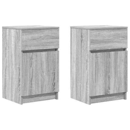 Noćni ormarići 2 kom boja hrasta 39x35x65 cm konstruirano drvo - Sivi hrast sonoma 2 Cijena