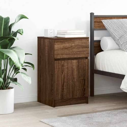 Noćni ormarići 2 kom boja hrasta 39x35x65 cm konstruirano drvo - Smeđi hrast 2 Cijena