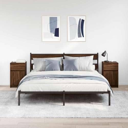 Noćni ormarići 2 kom boja hrasta 39x35x65 cm konstruirano drvo - Smeđi hrast 2 Cijena