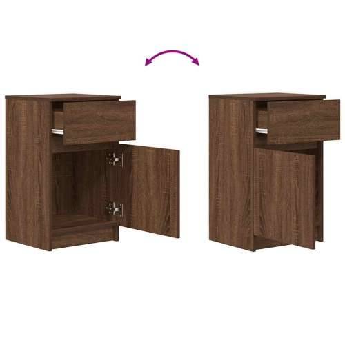 Noćni ormarići 2 kom boja hrasta 39x35x65 cm konstruirano drvo - Smeđi hrast 2 Cijena