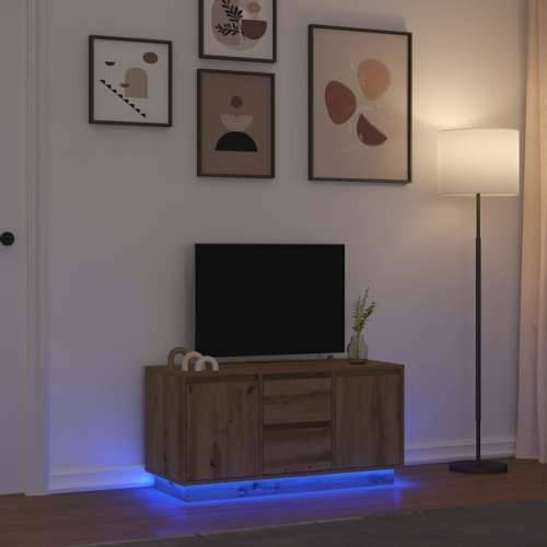 TV ormarić s LED svjetlima artisan hrast 100x41x50 cm - hrast artisan 1 100 cm Cijena