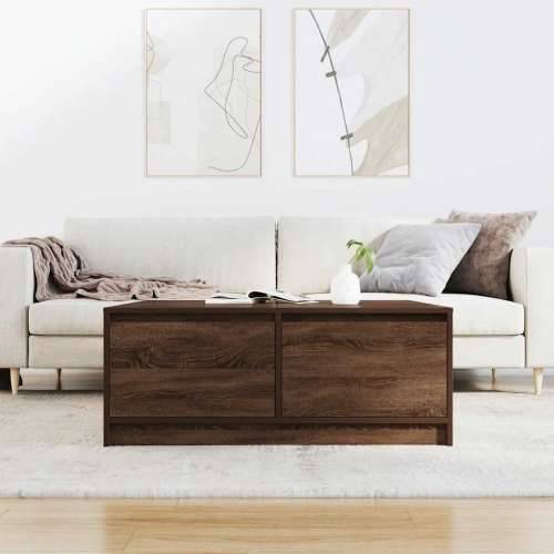 stol za kavu s ladicama smeđi hrast 100x100x40 cm - Smeđi hrast 100 x 100 x 40 cm 1 Cijena