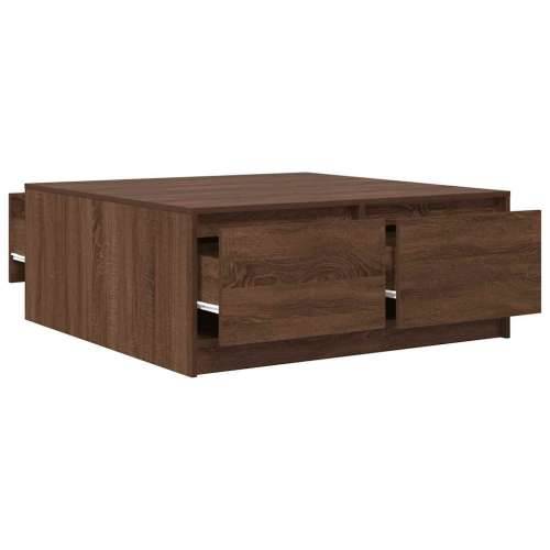 stol za kavu s ladicama smeđi hrast 100x100x40 cm - Smeđi hrast 100 x 100 x 40 cm 1 Cijena