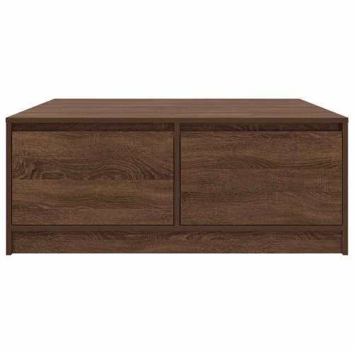 stol za kavu s ladicama smeđi hrast 100x100x40 cm - Smeđi hrast 100 x 100 x 40 cm 1 Cijena