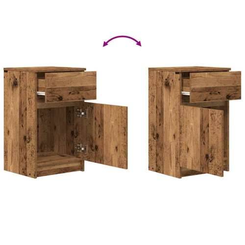 Noćni ormarić staro drvo 39x35x65 cm konstruirano drvo - Staro drvo 1 Cijena