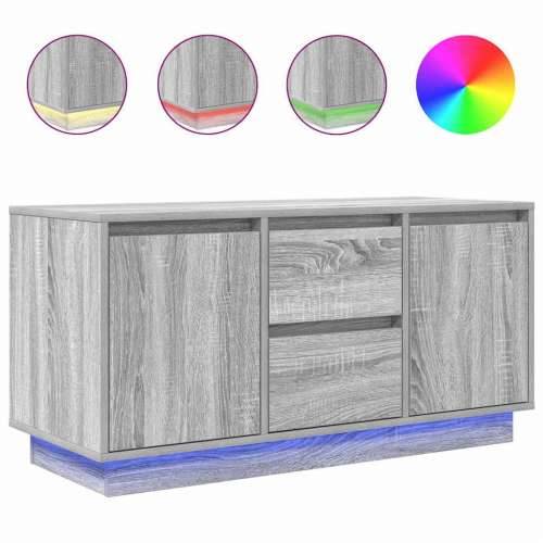 TV ormarić s LED svjetlima boja hrasta sonome 100x41x50 cm - Sivi hrast sonoma 1 100 cm Cijena