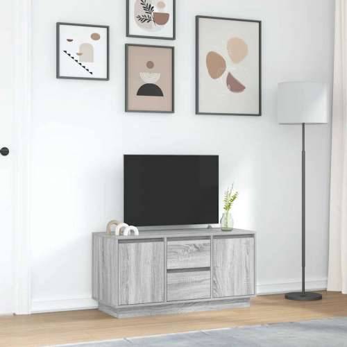 TV ormarić s LED svjetlima boja hrasta sonome 100x41x50 cm - Sivi hrast sonoma 1 100 cm Cijena