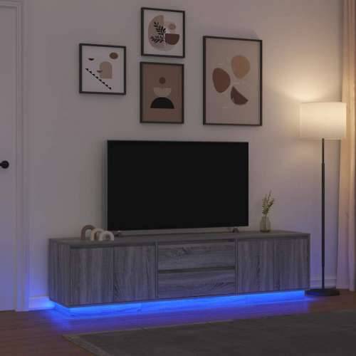 TV ormarići s LED svjetlima 2 kom boja drva 100x41x50 cm - Staro drvo 1 100 cm Cijena