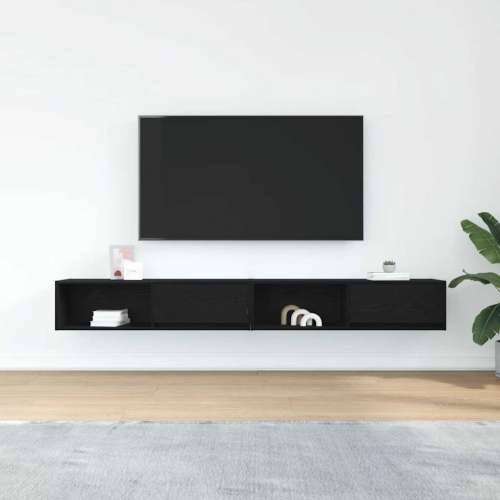 TV ormarići 2 kom crni hrast 100x31x25,5 cm konstruiranog drva - Crni hrast 2 100 cm Cijena