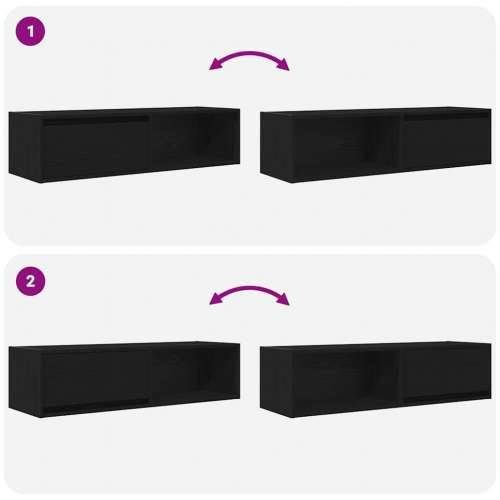 TV ormarići 2 kom crni hrast 100x31x25,5 cm konstruiranog drva - Crni hrast 2 100 cm Cijena