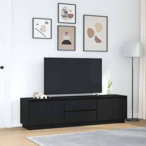 TV ormarić s LED svjetlima crni hrast 193,5x41x50 cm - Crni hrast 1 193.5 cm Cijena