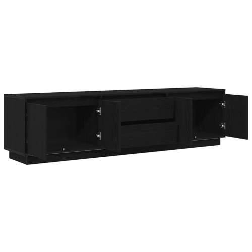 TV ormarić s LED svjetlima crni hrast 193,5x41x50 cm - Crni hrast 1 193.5 cm Cijena