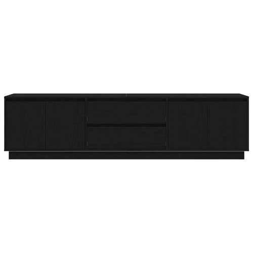 TV ormarić s LED svjetlima crni hrast 193,5x41x50 cm - Crni hrast 1 193.5 cm Cijena
