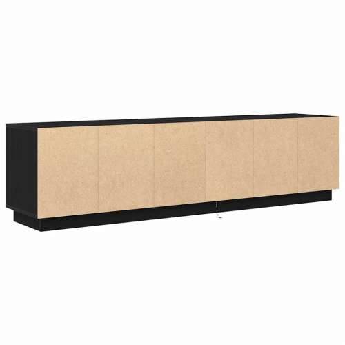 TV ormarić s LED svjetlima crni hrast 193,5x41x50 cm - Crni hrast 1 193.5 cm Cijena