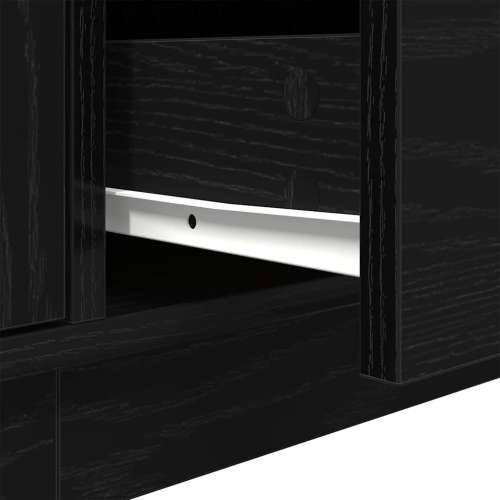 TV ormarić s LED svjetlima crni hrast 193,5x41x50 cm - Crni hrast 1 193.5 cm Cijena