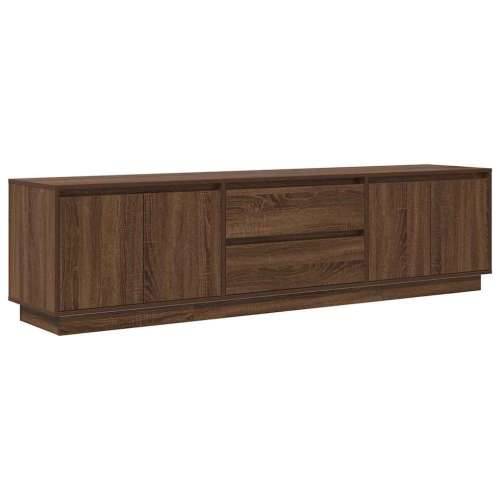TV ormarić s LED svjetlima boja smeđeg hrasta 193,5x41x50 cm - Smeđi hrast 1 193.5 cm Cijena