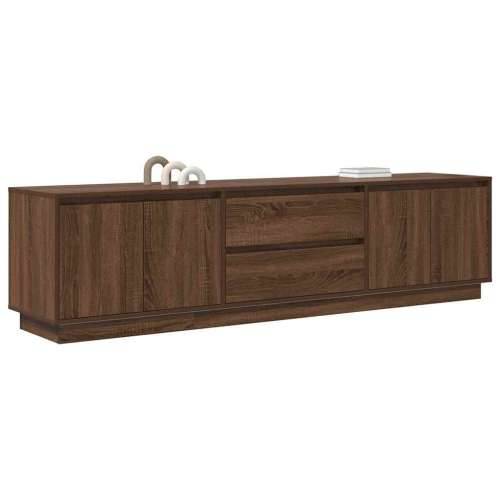 TV ormarić s LED svjetlima boja smeđeg hrasta 193,5x41x50 cm - Smeđi hrast 1 193.5 cm Cijena