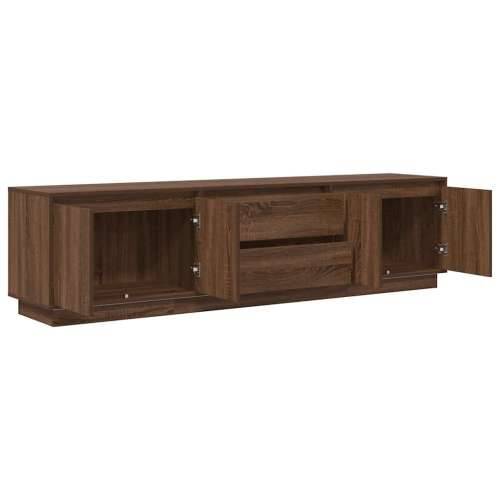 TV ormarić s LED svjetlima boja smeđeg hrasta 193,5x41x50 cm - Smeđi hrast 1 193.5 cm Cijena