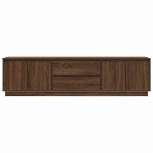 TV ormarić s LED svjetlima boja smeđeg hrasta 193,5x41x50 cm - Smeđi hrast 1 193.5 cm Cijena