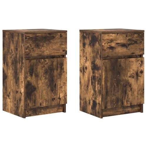 Noćni ormarići 2 kom 39x35x65 cm konstruirano drvo - Dimljeni hrast 2 Cijena