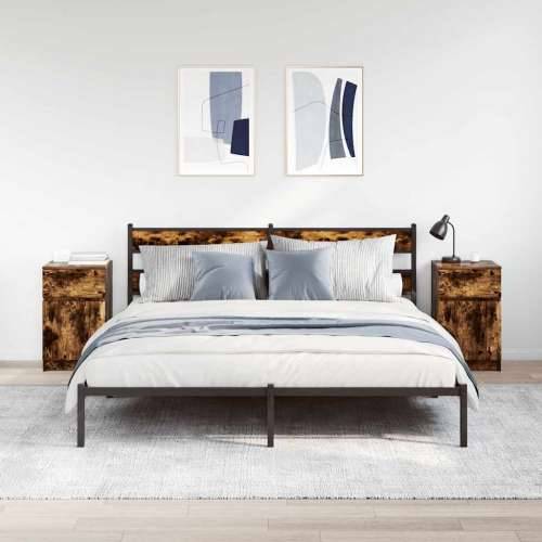 Noćni ormarići 2 kom 39x35x65 cm konstruirano drvo - Dimljeni hrast 2 Cijena