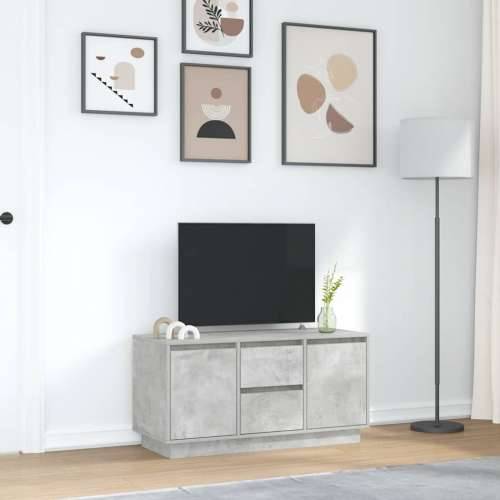 TV ormarić s LED svjetlima siva boja betona 100x41x50 cm - Beton siva 1 100 cm Cijena