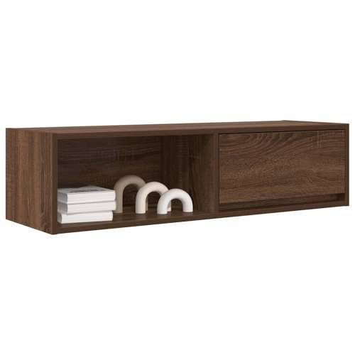 TV ormarić boja Smeđi hrasta 100x31x25,5cm od konstruirano drvo - Smeđi hrast 1 100 cm Cijena