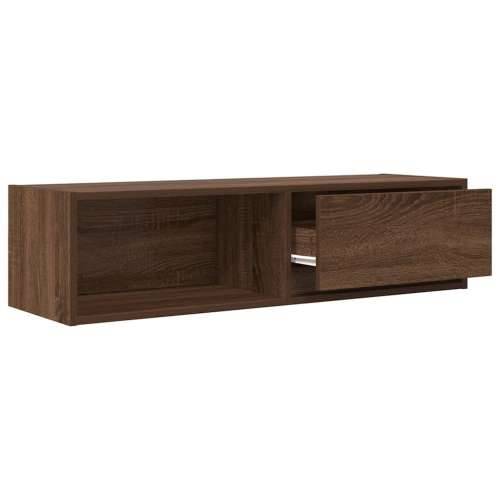 TV ormarić boja Smeđi hrasta 100x31x25,5cm od konstruirano drvo - Smeđi hrast 1 100 cm Cijena