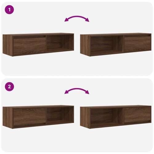 TV ormarić boja Smeđi hrasta 100x31x25,5cm od konstruirano drvo - Smeđi hrast 1 100 cm Cijena