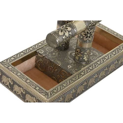 Kutija za nakit Home ESPRIT Bijela Šampanjac Drvo Aluminij 20 x 10 x 18 cm Cijena