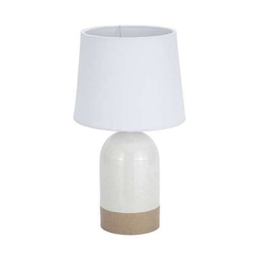 Stolna svjetiljka Versa Duo Bijela Lan Keramika 40 W 18 x 32,5 cm Cijena