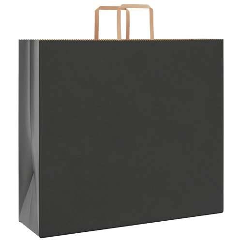Papirnate vrećice 250 kom s ručkama crne 54x15x49 cm - Crna 54 x 15 x 49 cm 250 Cijena
