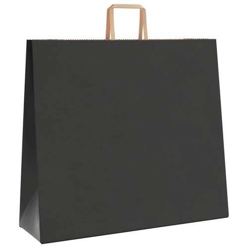 Papirnate vrećice 250 kom s ručkama crne 54x15x49 cm - Crna 54 x 15 x 49 cm 250 Cijena