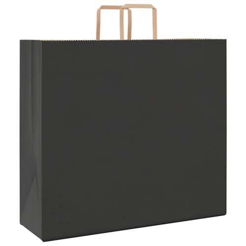 Papirnate vrećice 250 kom s ručkama crne 54x15x49 cm - Crna 54 x 15 x 49 cm 250 Cijena