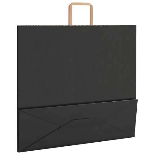 Papirnate vrećice 250 kom s ručkama crne 54x15x49 cm - Crna 54 x 15 x 49 cm 250 Cijena
