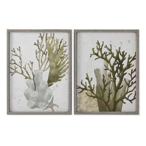 Slika Home ESPRIT Zelena Koraljni Mediteran 45 x 2 x 60 cm (2 kom.) Cijena