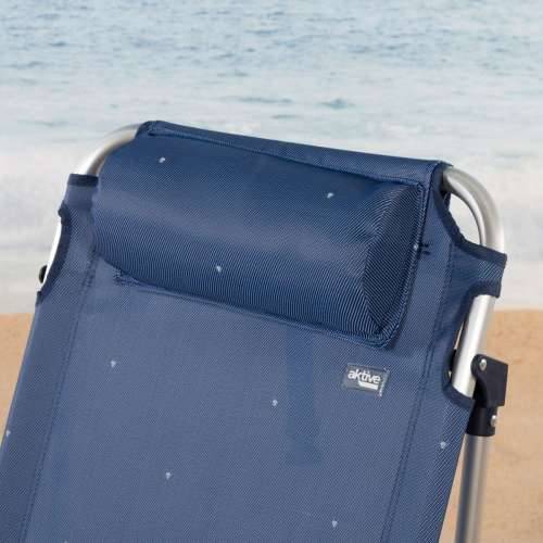 Stolica za za plažu Aktive Sklopiv Mornarsko plava 51 x 76 x 45 cm (2 kom.) Cijena