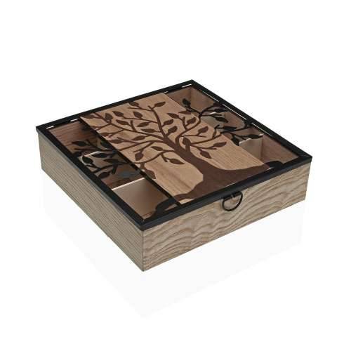 Kutija za Čajeve Versa Drvo 24,8 x 6,2 x 24 cm Drvo života Cijena
