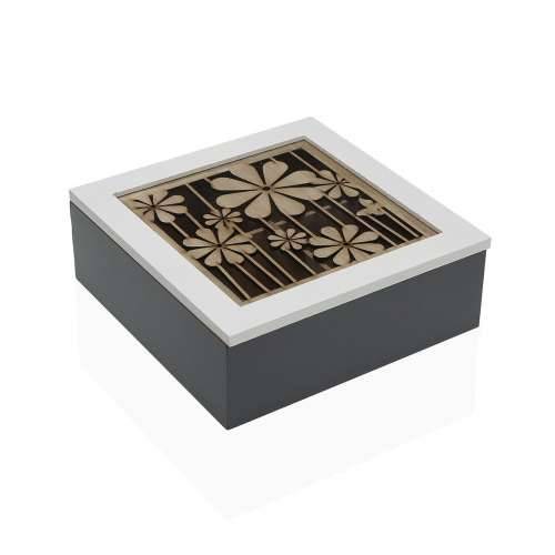 Kutija za Čajeve Versa Drvo MDF 20 x 7 x 20 cm Ziedi Cijena