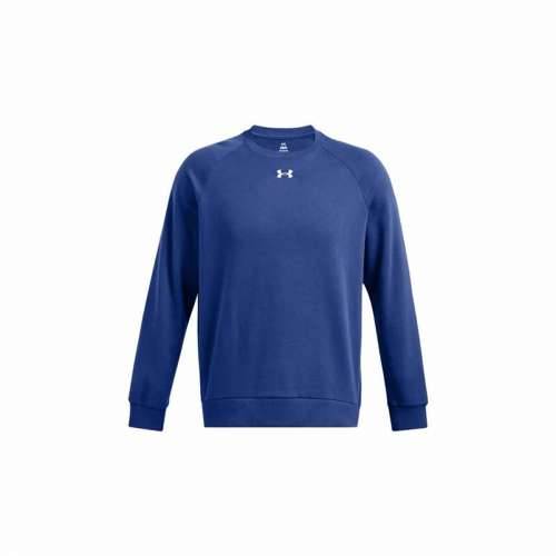 Muška Majica bez Kapuljače Under Armour Rival Fleece Crew Plava Cijena