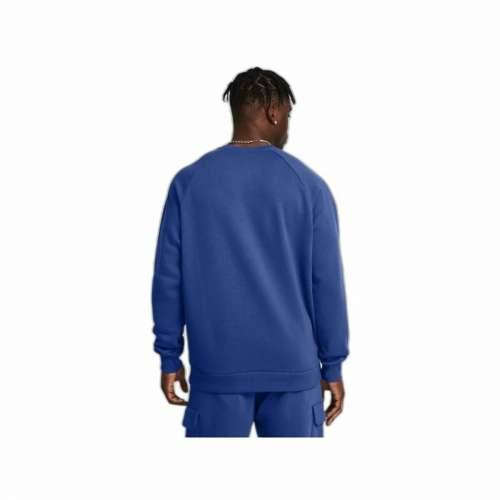 Muška Majica bez Kapuljače Under Armour Rival Fleece Crew Plava Cijena
