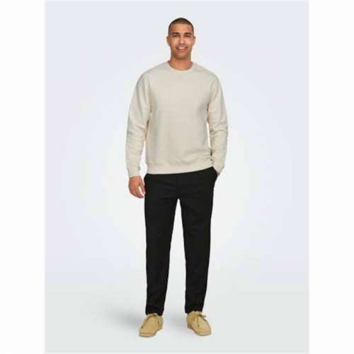 Muška Majica bez Kapuljače Only & Sons Onsdan Unshed Reg Crew Neck Bijela Cijena