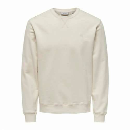 Muška Majica bez Kapuljače Only & Sons Onsdan Unshed Reg Crew Neck Bijela Cijena