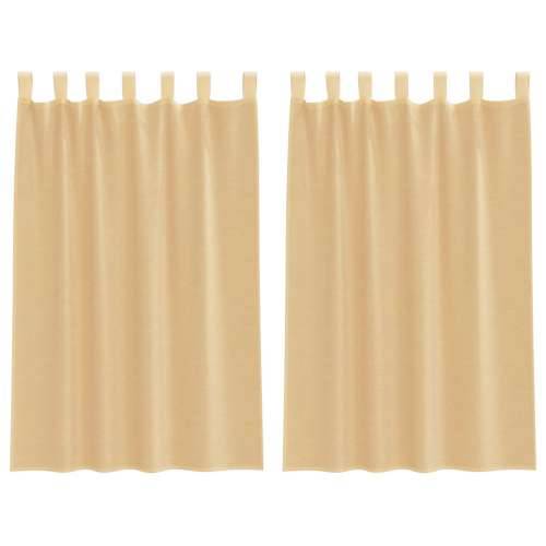Voile zavjese s petljama 2 kom pijesak 140x175 cm - Pijesak 140 x 175 cm 1 s petljama Cijena