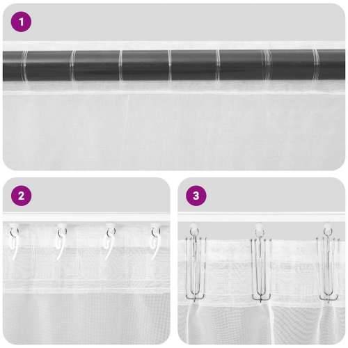 Voile zavjese s petljama 2 kom pijesak 140x175 cm - Pijesak 140 x 175 cm 1 s petljama Cijena