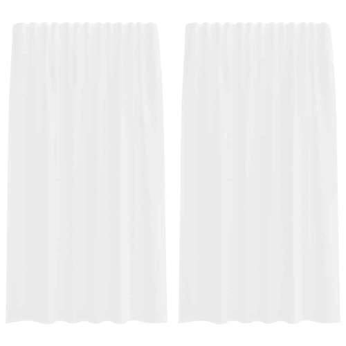 Voile zavjese s petljama 2 kom bijele 140x175 cm - Bijela 140 x 175 cm 1 s petljama Cijena
