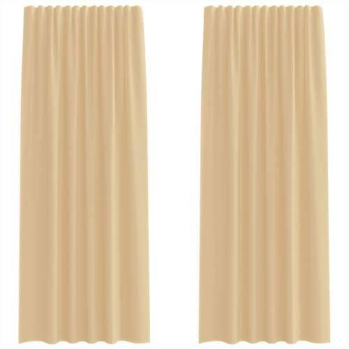 Voile zavjese s petljama 2 kom pijesak 140x245 cm - Pijesak 140 x 245 cm 1 s petljama Cijena